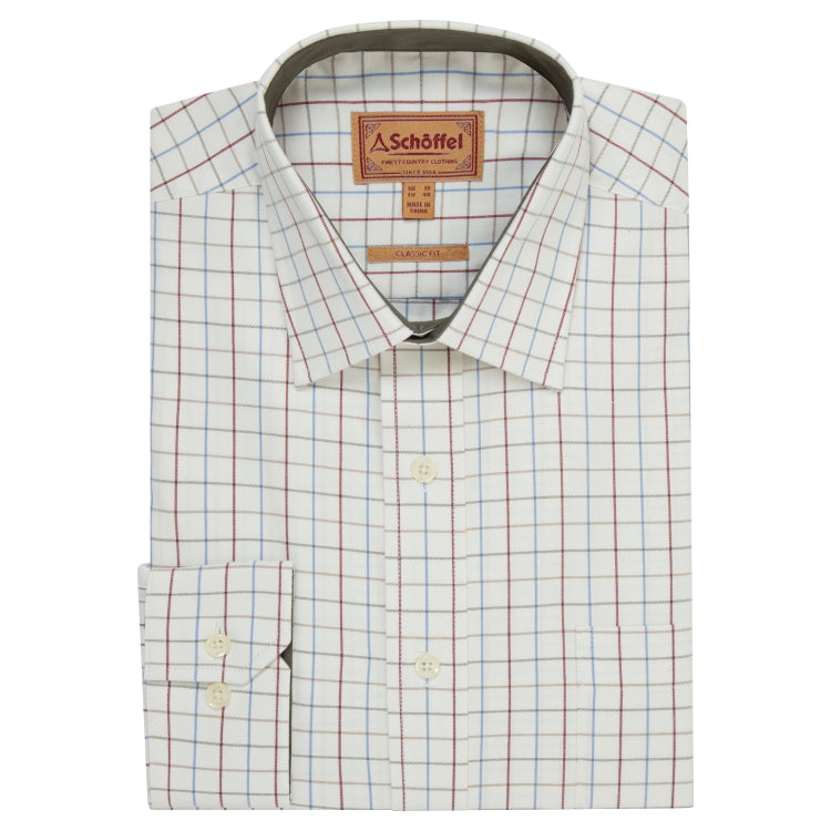 Blouses and Shirts  Classic Cotton Shirt - Field Plaid ROSEWOOD