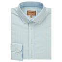 Schoffel Holt Soft Oxford Tailored Shirt - Pale Blue/Lemon Stripe