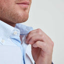 Schoffel Holt Soft Oxford Tailored Shirt - Pale Blue Stripe