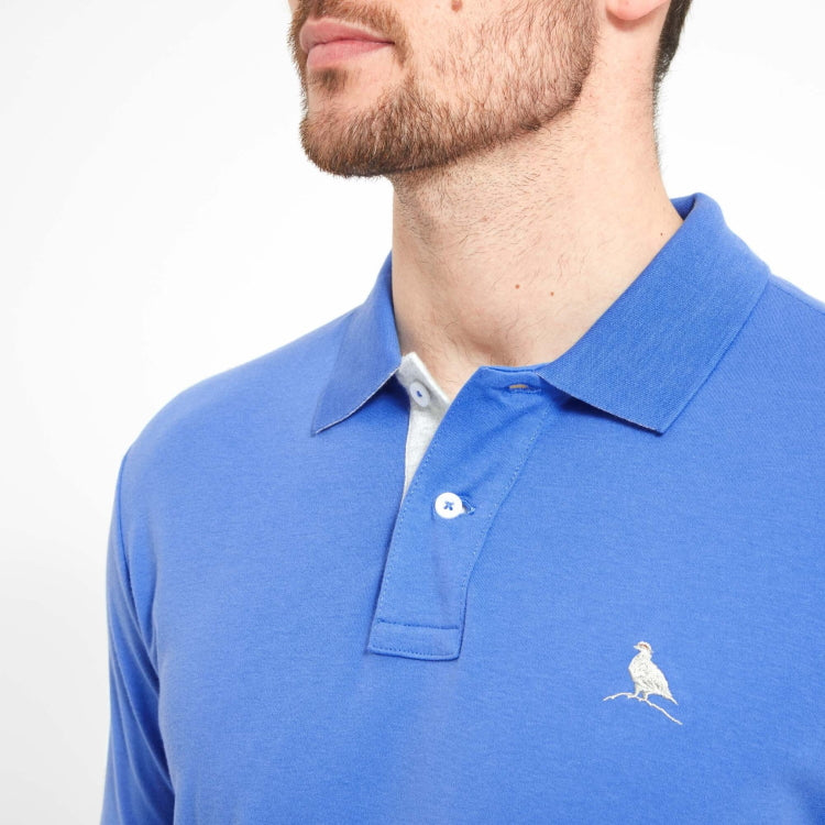 Schoffel St Ives Jersey Polo Shirt - Cornflower Blue