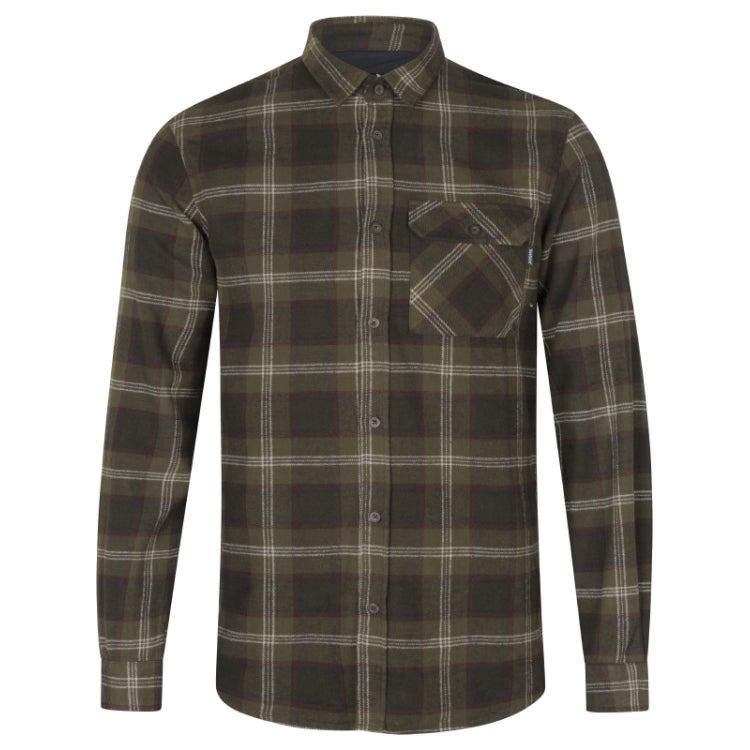 Seeland Glen Flannel Shirt - Pine Green Check