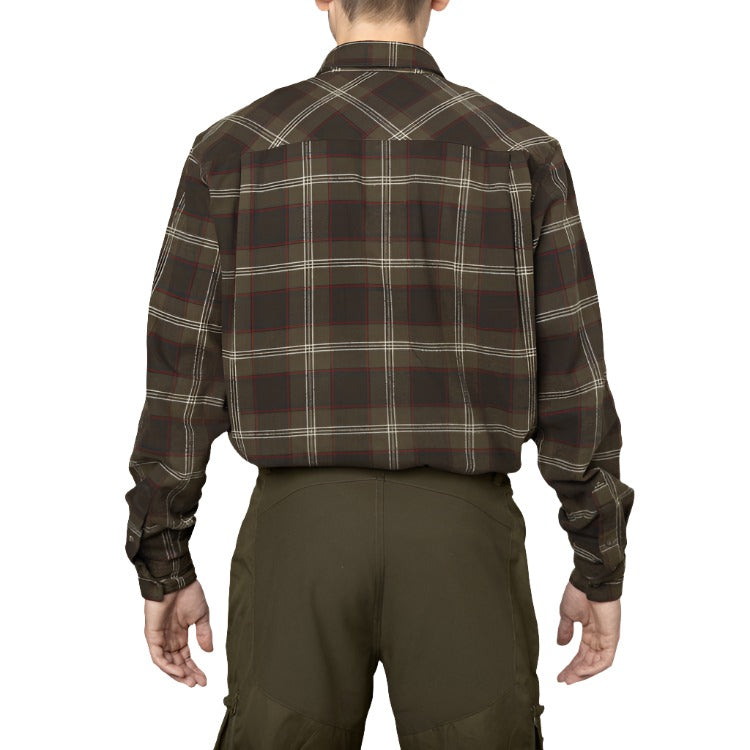 Seeland Glen Flannel Shirt - Pine Green Check