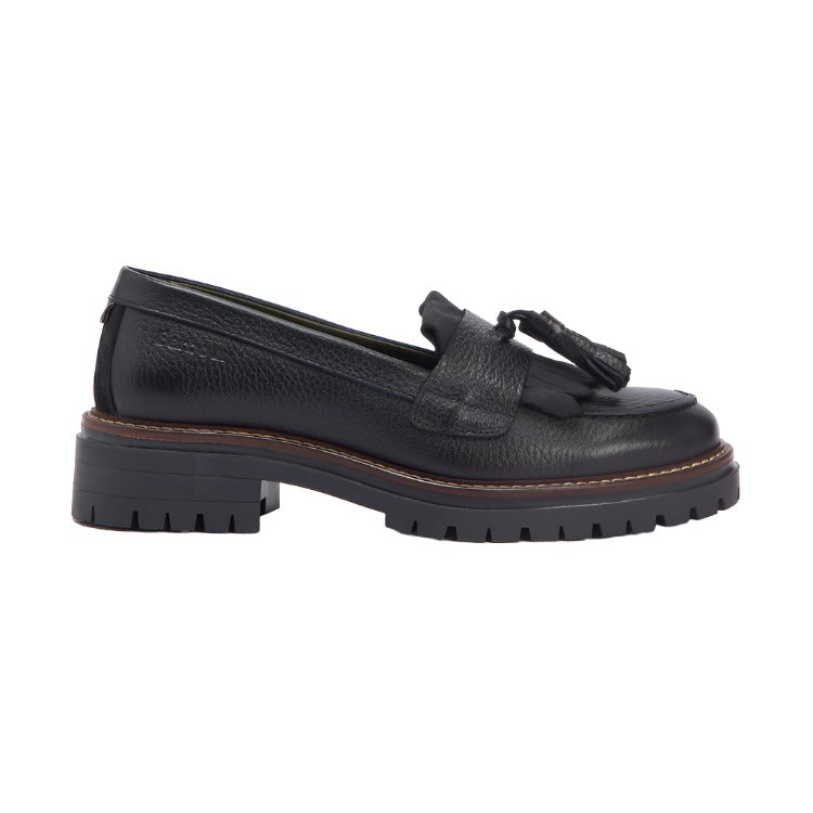 Barbour Ladies Dolores Tassel Trim Loafer - Black