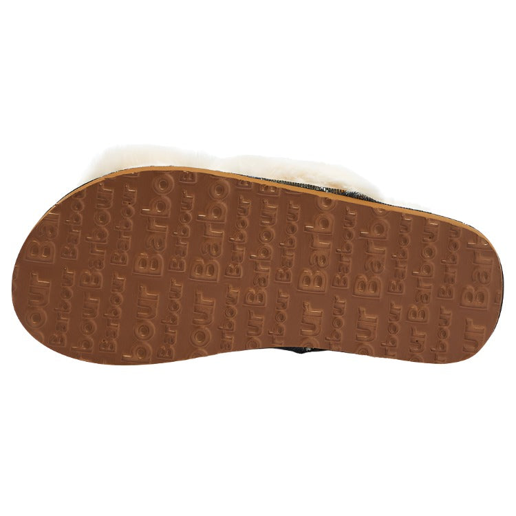 Barbour Ladies Eliza Cross-Over Slipper - Ivory