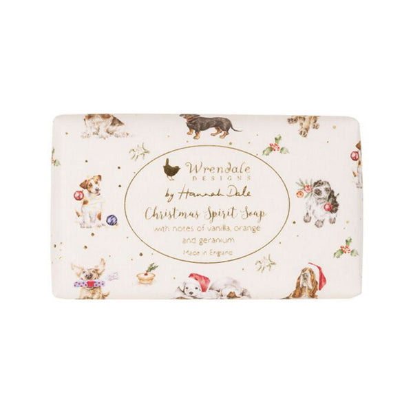 Wrendale Designs Christmas Soap Bar -  Christmas Spirit Dog