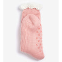 Barbour Ladies Cable Knit Lounge Socks - Dusty Pink