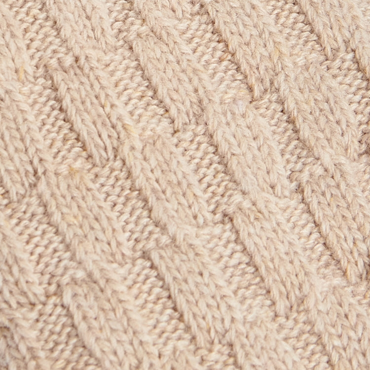 Barbour Ladies Cable Knit Lounge Socks - Oatmeal