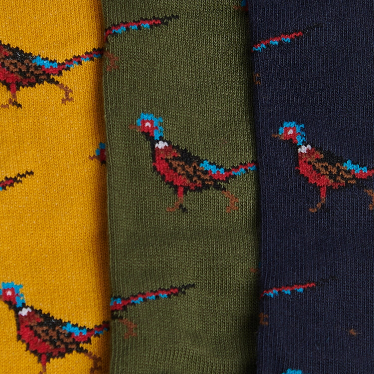 Barbour Pheasant Socks Gift Box - Forest Mist