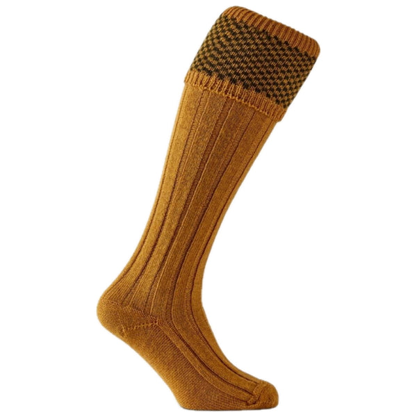 Pennine Penrith Shooting Socks - Olive/Pollen