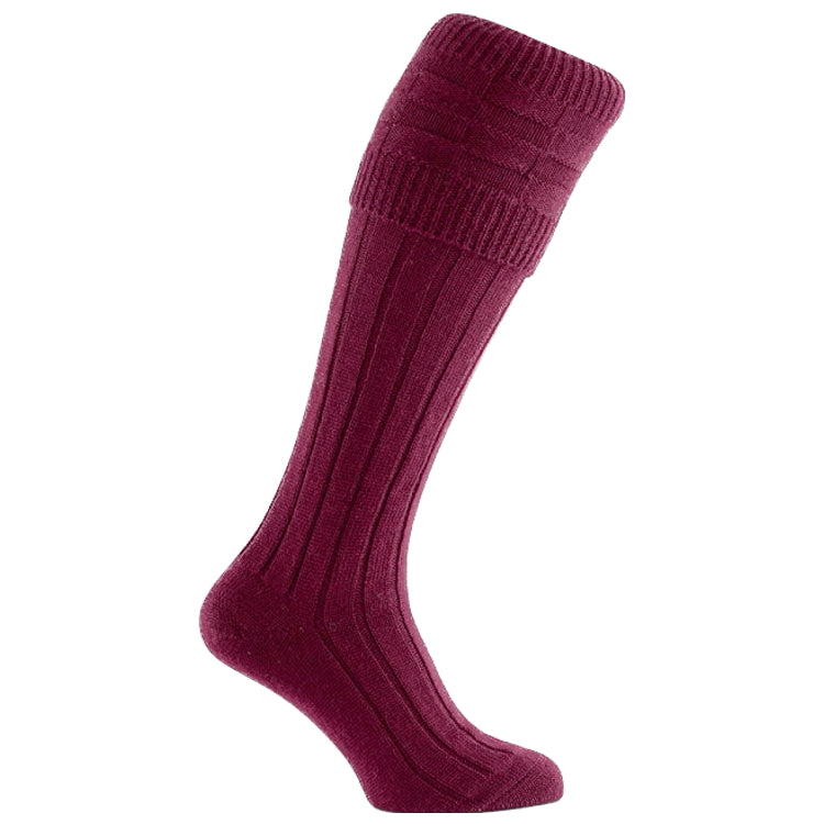 Pennine Portland Shooting Socks - Burgundy