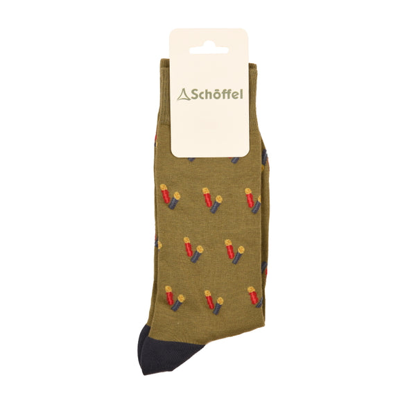 Schoffel Single Cotton Socks - Moss Cartridge