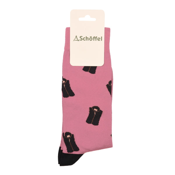 Schoffel Ladies Cotton Socks - Pink Lyndon