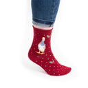 Wrendale Designs Ladies Christmas Socks - Christmas Scarves Duck