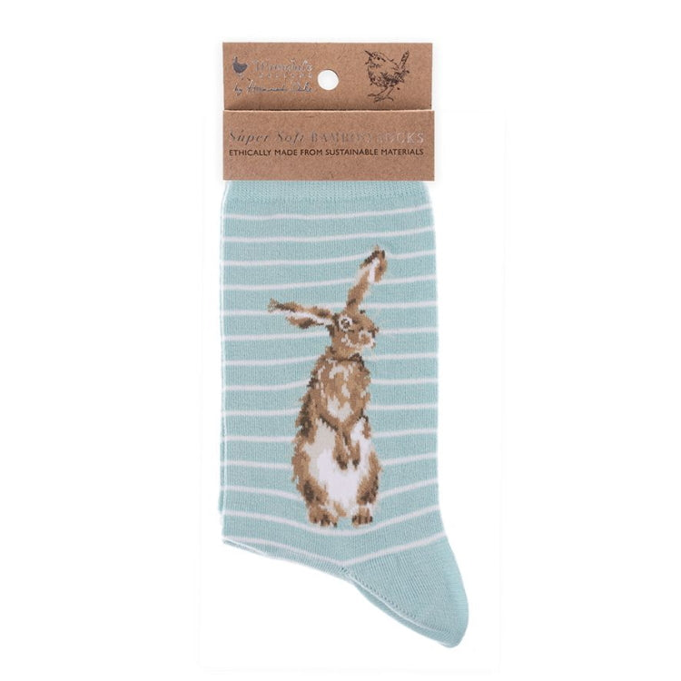 Wrendale Designs Ladies Socks - Hare and the Bee