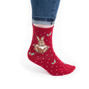 Wrendale Designs Ladies Christmas Socks - Little Pudding Rabbit