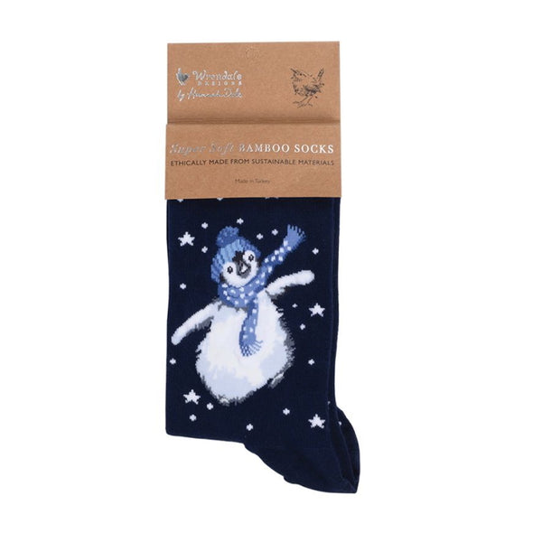 Wrendale Designs Ladies Christmas Socks - Winter Wonderland Penguin