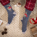 Wrendale Designs All Wrapped Up Donkey Mens Christmas Socks