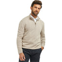 Barbour Firle Half Zip Sweater - Stone Marl