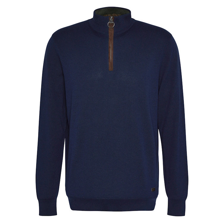 Barbour Bayfield Knitted Half Zip Jumper - Navy