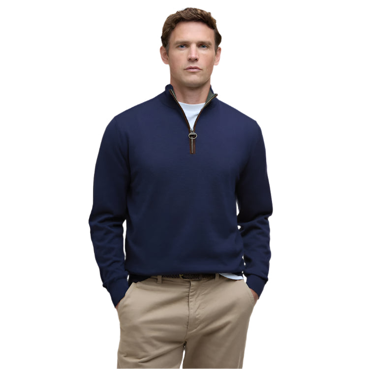 Barbour Bayfield Knitted Half Zip Jumper - Navy