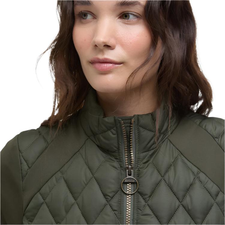 Barbour Ladies Edda Quilted Sweat - Olive