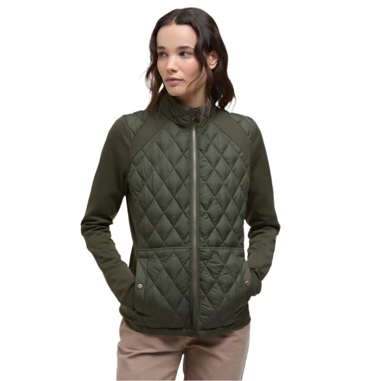 Barbour Ladies Edda Quilted Sweat - Olive