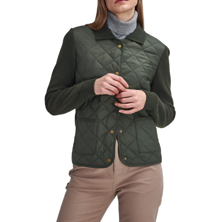 Barbour Ladies Moors Knitted Cardigan - Olive