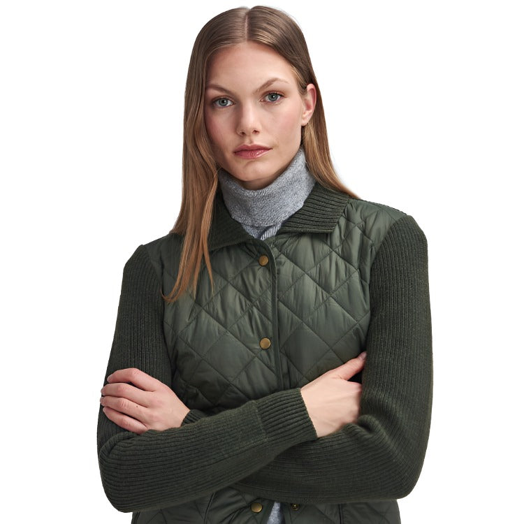 Barbour Ladies Moors Knitted Cardigan - Olive