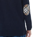 Barbour Ladies Pendle Crew Knit Sweater - Navy/Fawn