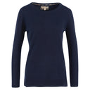 Barbour Ladies Pendle Crew Knit Sweater - Navy/Fawn