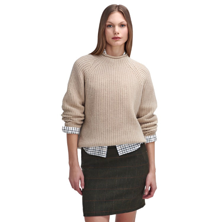 Barbour Ladies Willows Knitted Jumper - Oatmeal