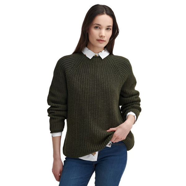 Barbour Ladies Willows Knitted Jumper - Olive