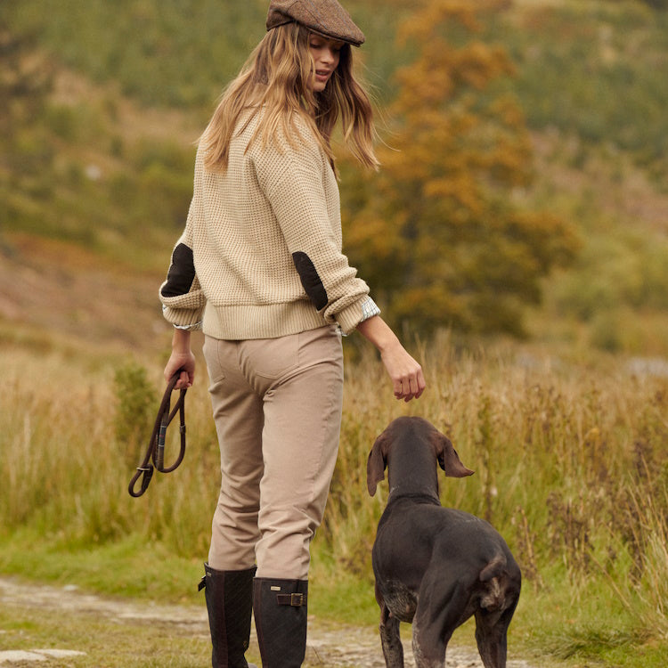 Barbour Ladies Woodside Knitted Jumper - Oatmeal