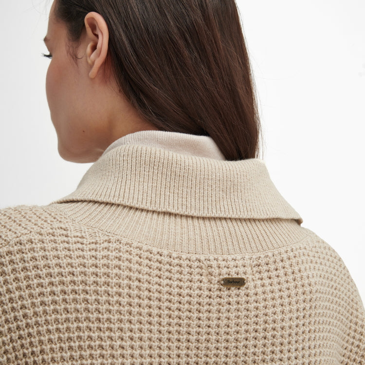 Barbour Ladies Woodside Knitted Jumper - Oatmeal