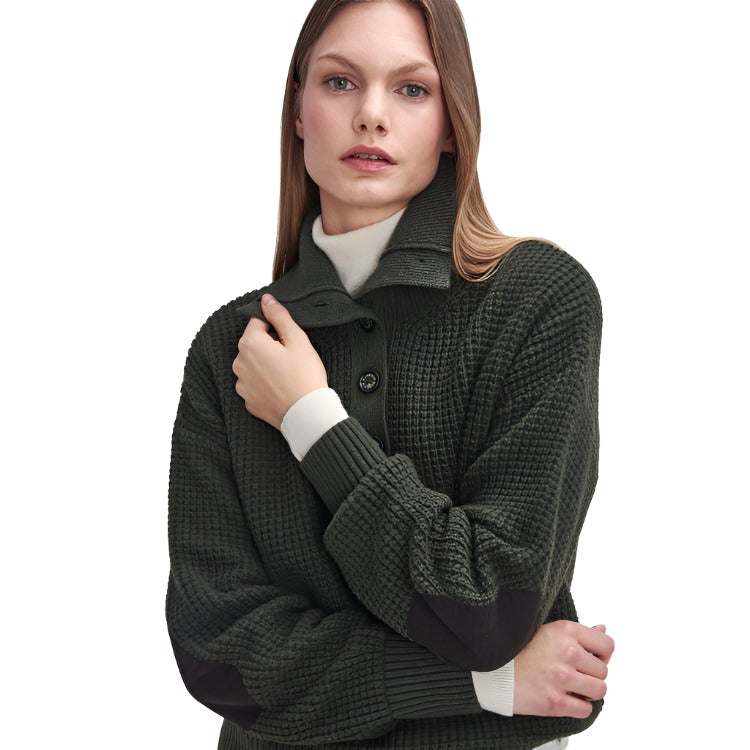 Barbour Ladies Woodside Knitted Jumper - Olive