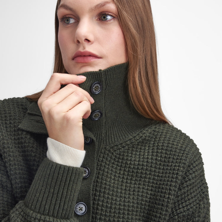 Barbour Ladies Woodside Knitted Jumper - Olive