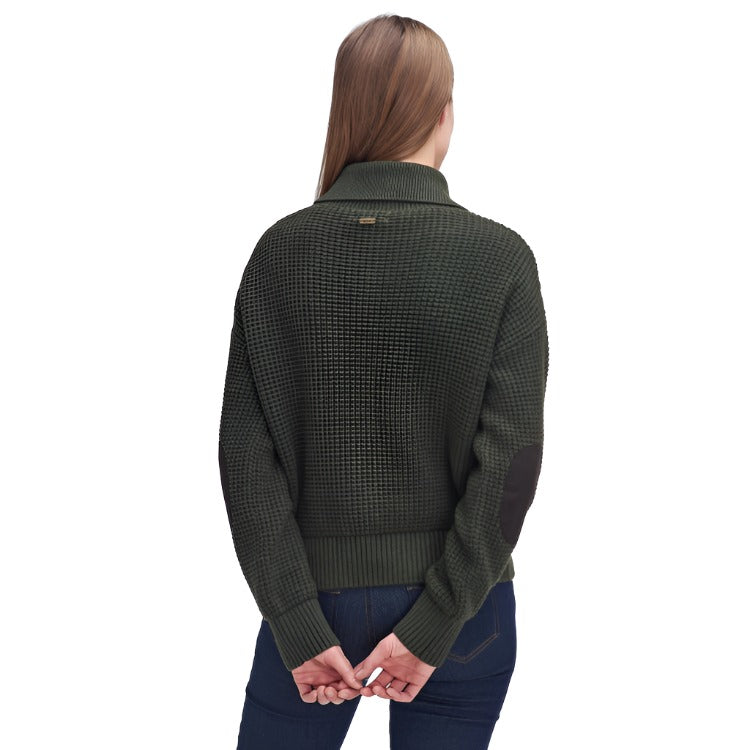 Barbour Ladies Woodside Knitted Jumper - Olive