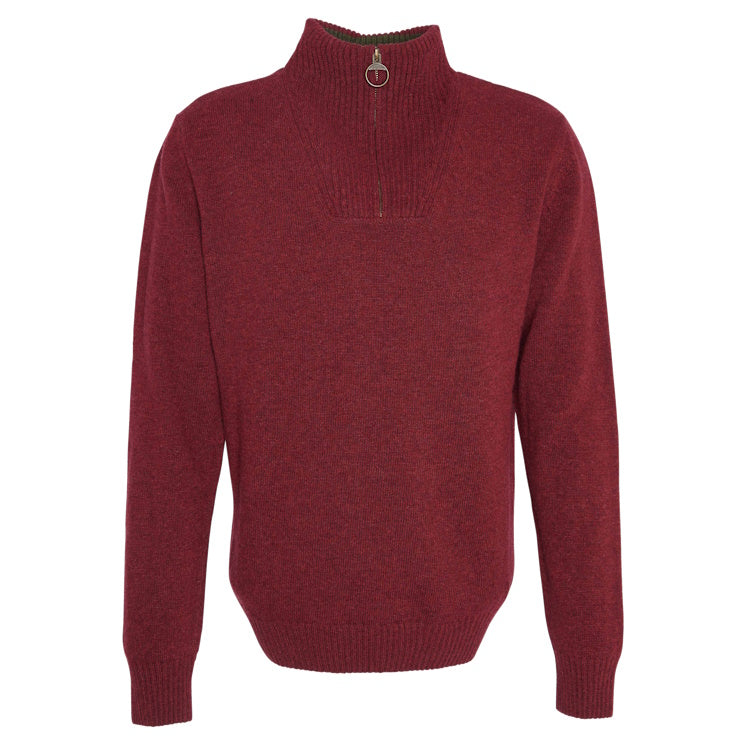 Barbour Nelson Essential Half Zip Sweater - Port