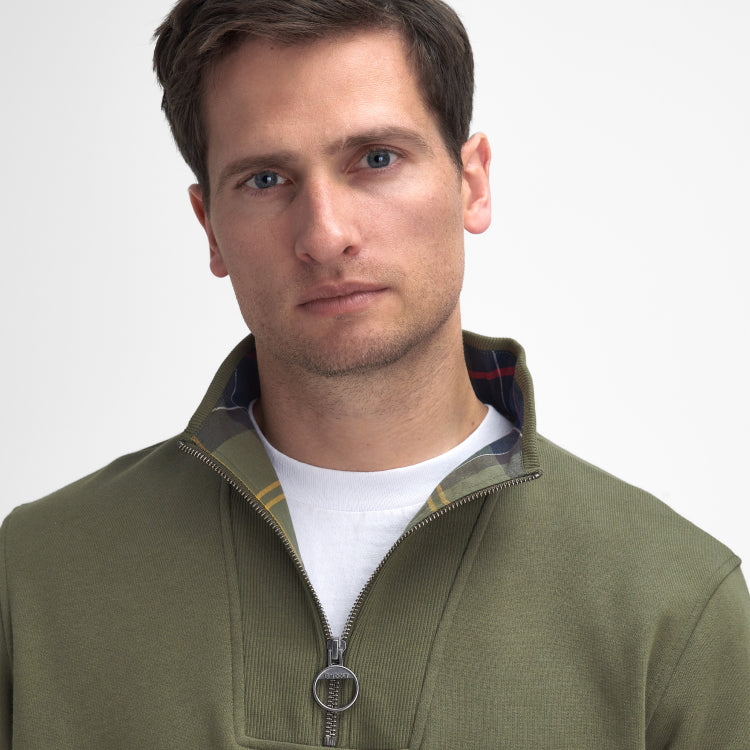 Barbour Nelson Half Zip Sweatshirt - Ivy Green