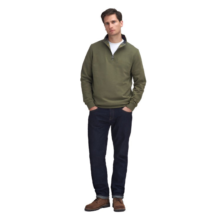 Barbour Nelson Half Zip Sweatshirt - Ivy Green