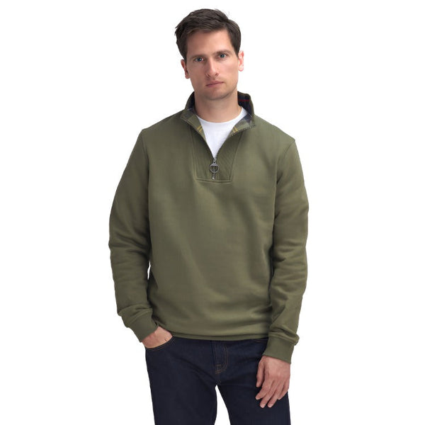 Barbour Nelson Half Zip Sweatshirt - Ivy Green