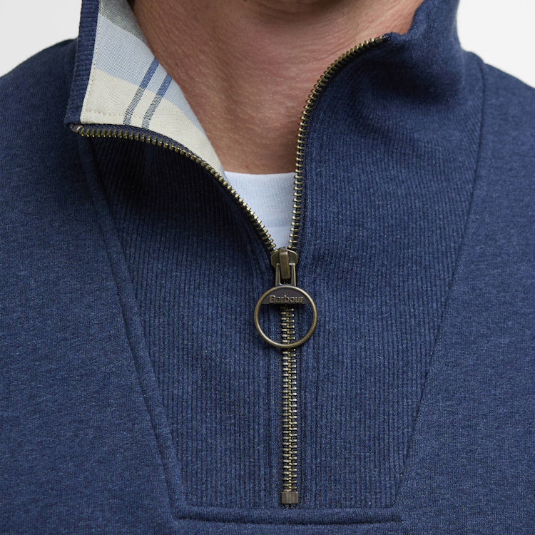 Barbour Nelson Half Zip Sweatshirt - Navy Marl