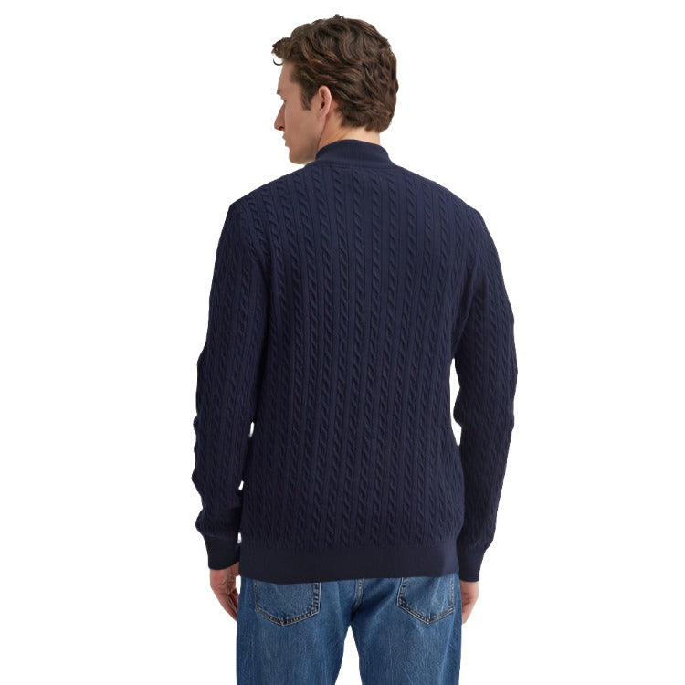 Barbour Ramsden Half Zip Knitted Jumper - Navy