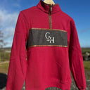 Gunner and Hound Unisex Tweed 1/4 Zip Sweater - Cranberry