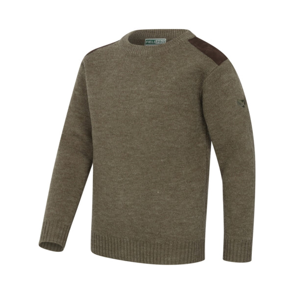 Hoggs Of Fife Melrose II Crew Pullover - Meadow Green Marl