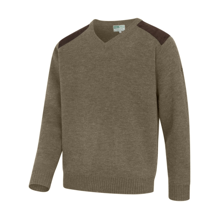 Hoggs Of Fife Melrose II V-Neck Pullover - Meadow Green Marl