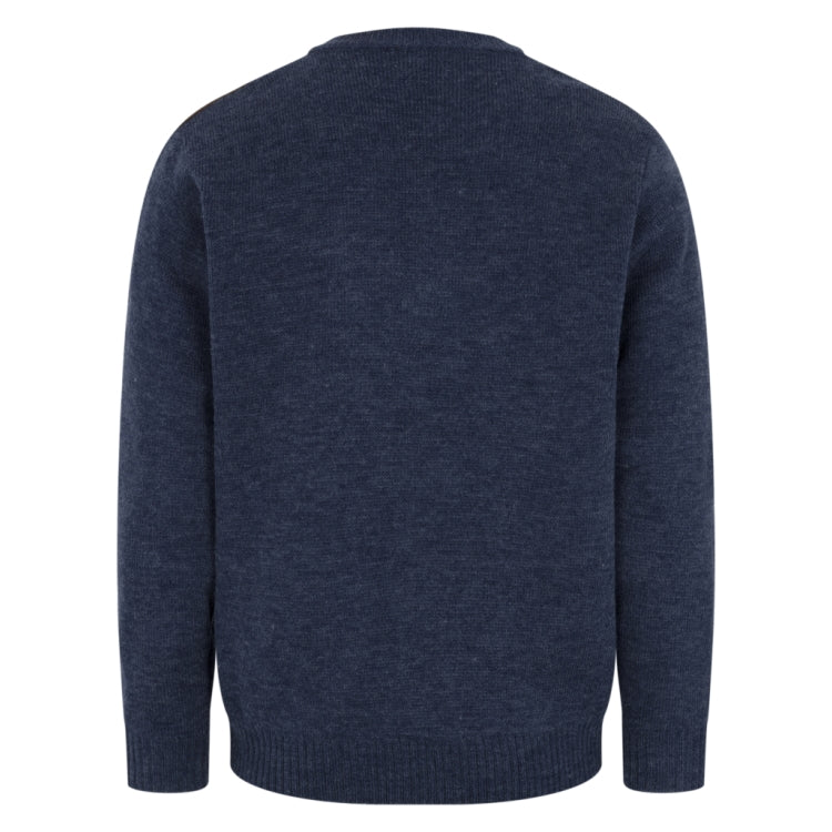 Hoggs Of Fife Melrose II V-Neck Pullover - Storm Blue Marl