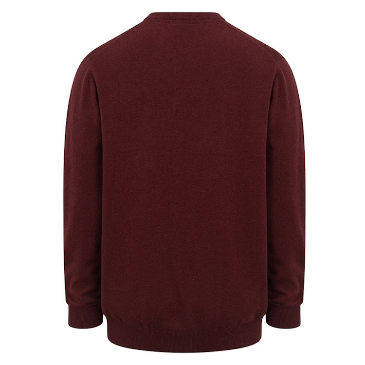 Hoggs of Fife Stirling II Long Sleeved Pullover - Berry Red