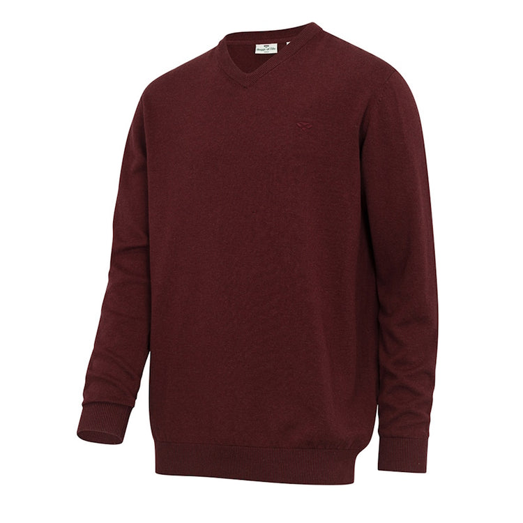 Hoggs of Fife Stirling II Long Sleeved Pullover - Berry Red