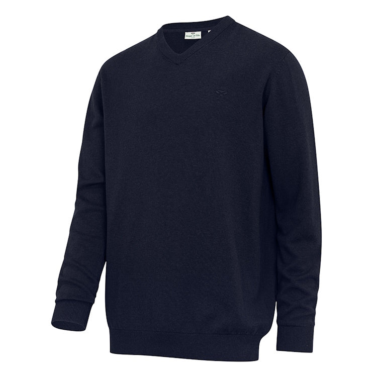 Hoggs of Fife Stirling II Long Sleeved Pullover - Heather Blue